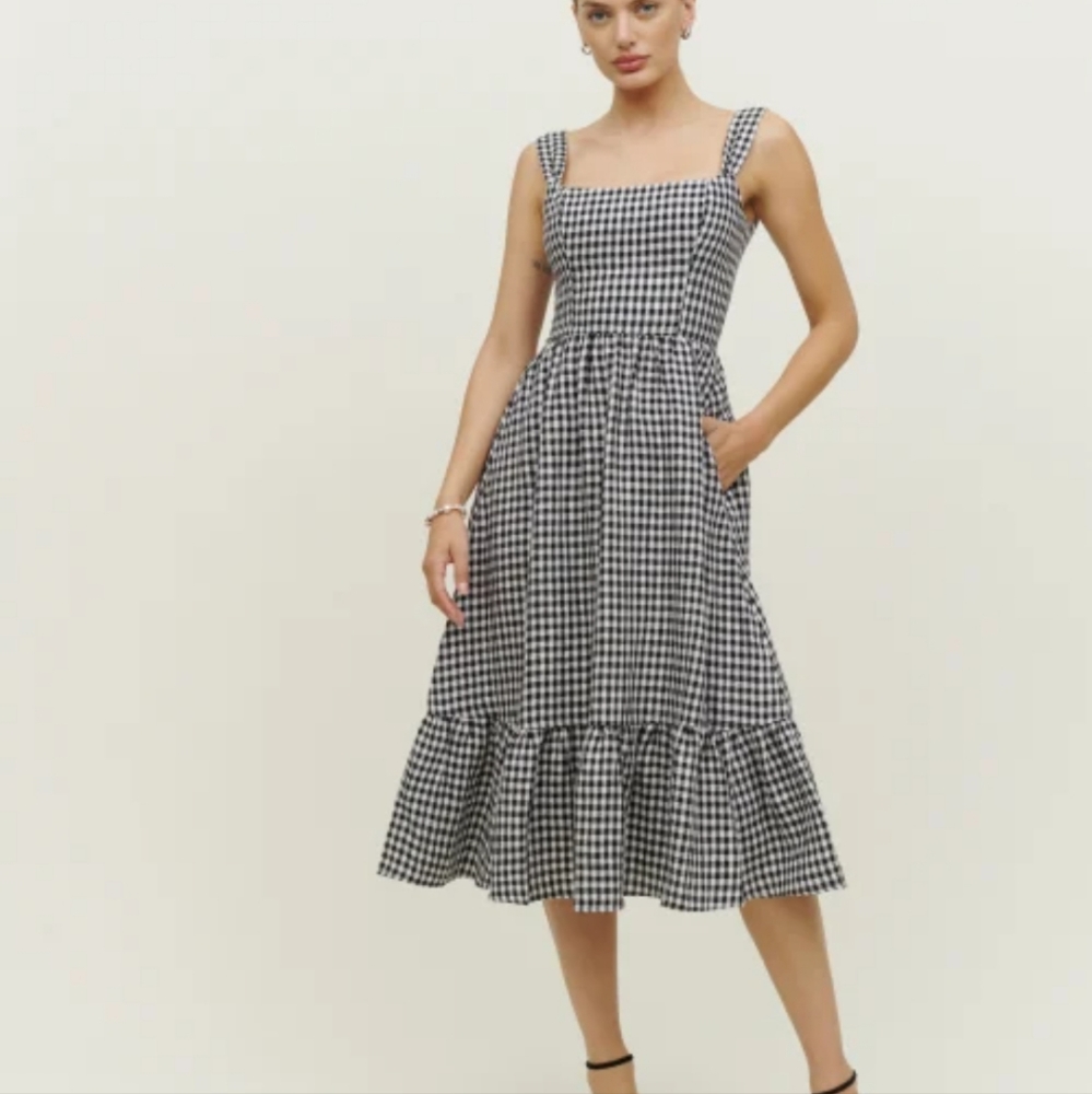 ISO Bucatini April Check Reformation Dress